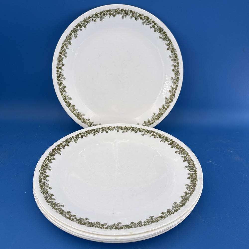 Set of 5 Vintage Corelle Crazy Daisy Spring Blossom 10.25" Dinner Plates 1970s